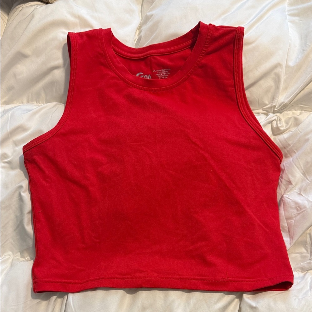 Classic Red Crop Tank Top